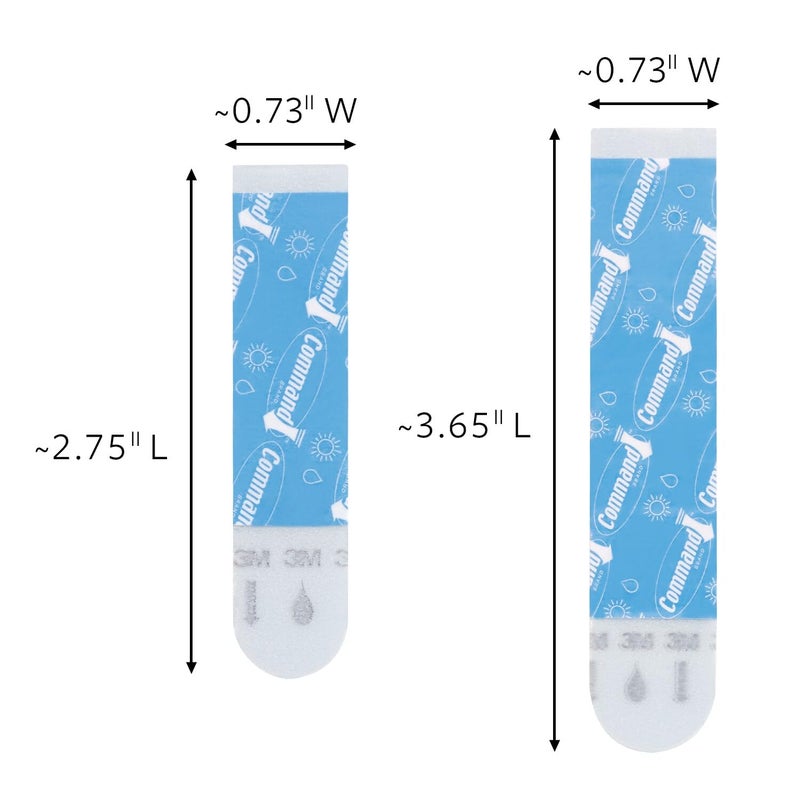 Command 821079049512 Bath Water Resistant Refill, 2-Medium and 4-Large Strips (BATH22-ES-E), 1 Pack, Blue - Image 5